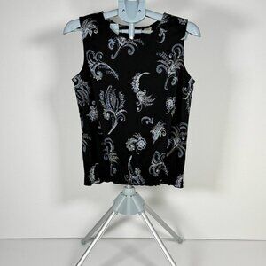 Apostrophe Stretch Dressy Black Top